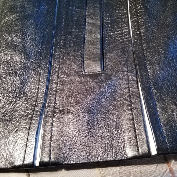 San Francisco black genuine leather jacket size M - Picture 6 of 7